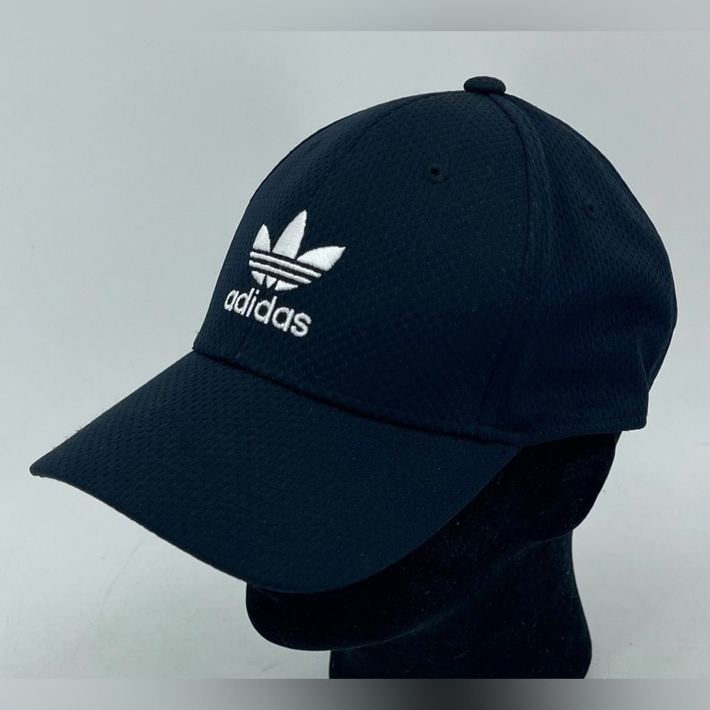Adidas Originals Trefoil Black Stretch Fit Athletic Running Cap 978859 Mens L/XL